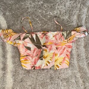 Joie Pink and Yellow Floral Crop Top